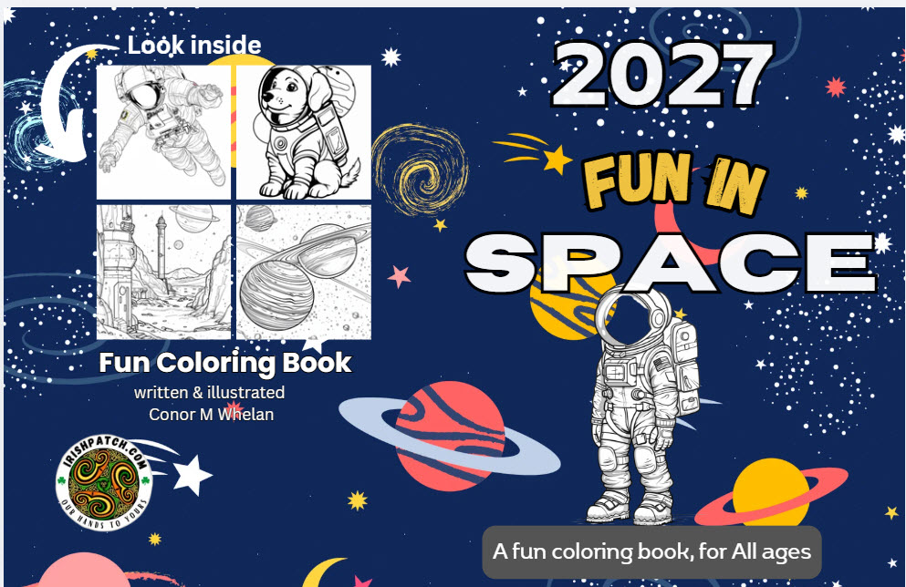 Big Space Adventures 2027 Coloring Book For Kids. Explore The Solar system with your Imagination